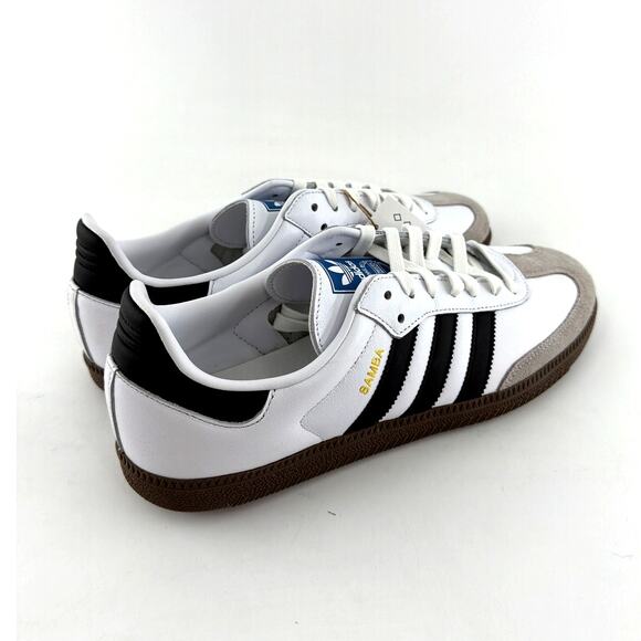 Adidas Men's Cloud White Core Black Gum Samba Original Shoes Size 10 - Picture 6 of 14